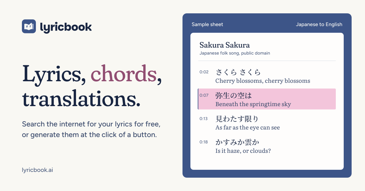 Transcribe lyrics from audio: song to text with AI · lyricbook